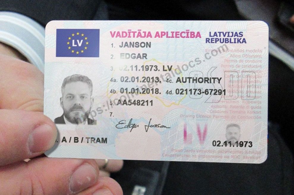 Latvian Driving License cost of category B Latvian Driving License