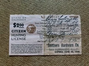 Buy hunting license